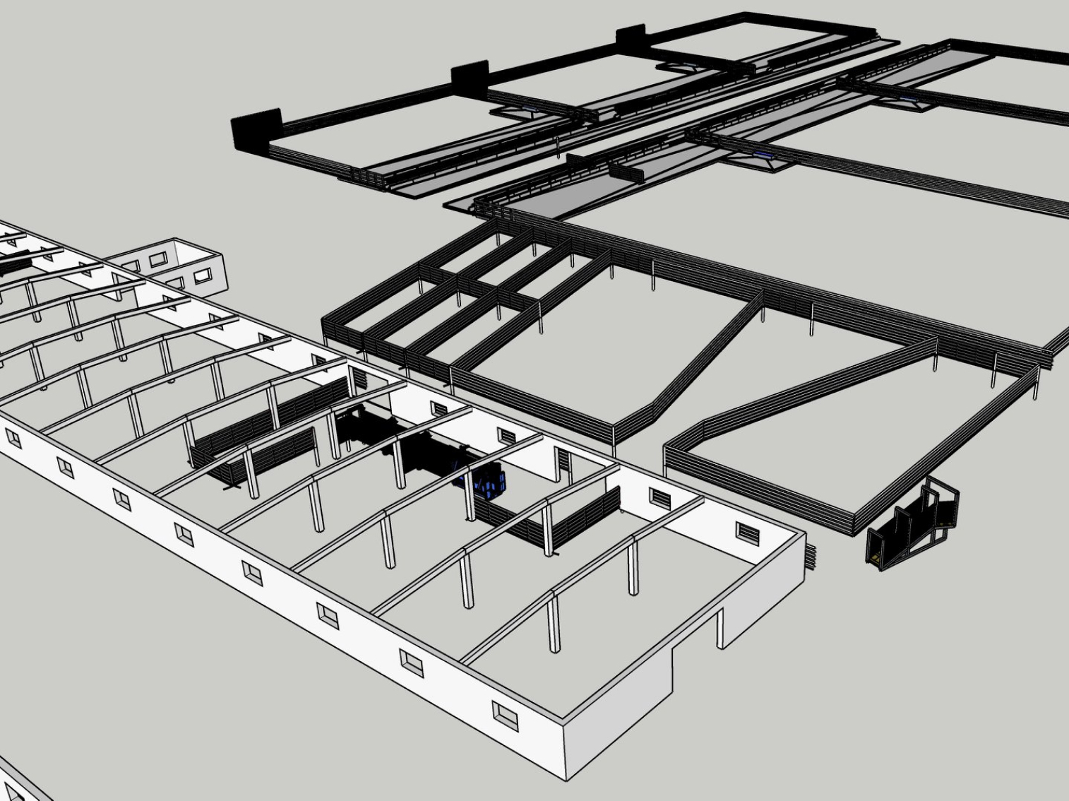 3D model of a cattle yard